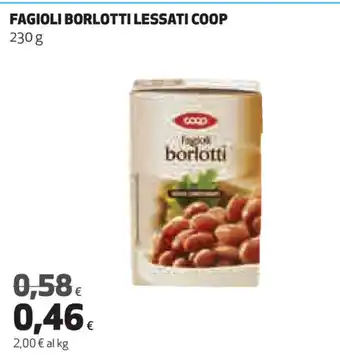 Coop Coop Fagioli Borlotti Lessati 230g offerta