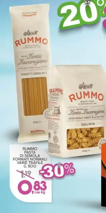 Sigma Rummo Pasta di semola formati normali varie trafile 500 g offerta