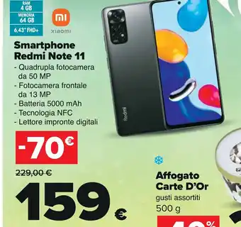 Carrefour Redmi Note 11 Smartphone offerta