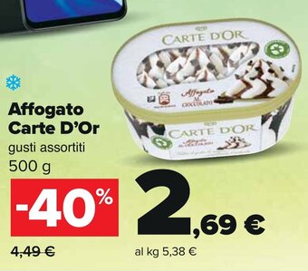 Carrefour Carte d'Or Affogato 500 g offerta