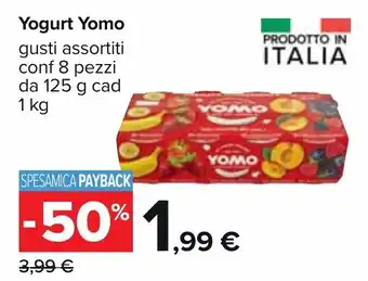 Carrefour Yomo Yogurt 8 pezzi 125 g cad 1 kg offerta
