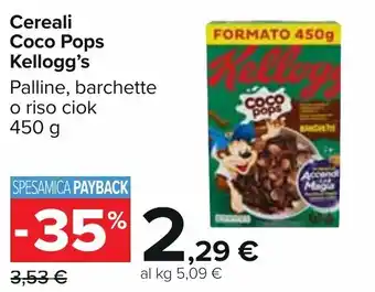 Carrefour Kellogg's Cereali Coco Pops 450 g offerta