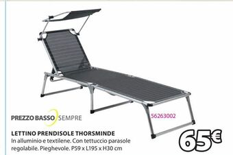 JYSK Lettino prendisole offerta