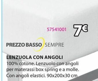JYSK Lenzuola con angoli offerta