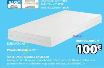 JYSK Materasso a molle basic offerta