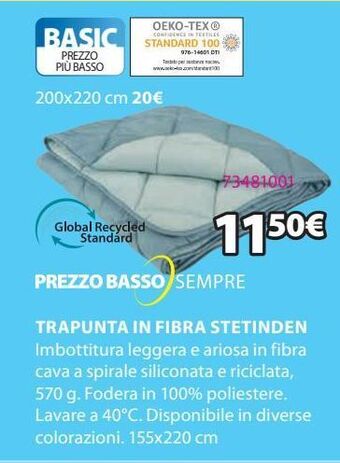 JYSK Trapunta in fibra offerta
