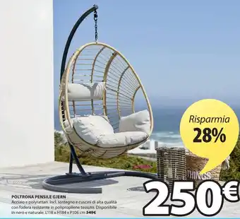 JYSK Poltrona pensile offerta