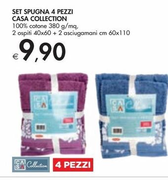 Set spugna 4 pezzi casa collection