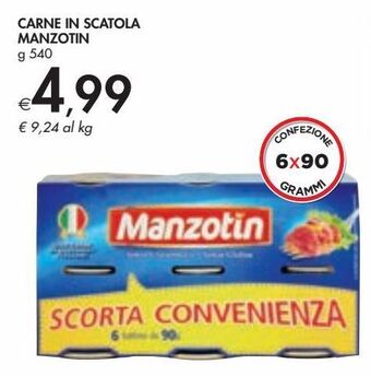 Bennet Carne in scatola manzotin offerta