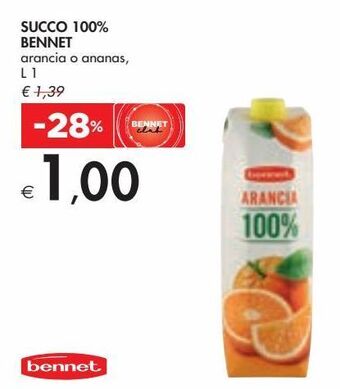 Bennet Succo 100% bennet offerta