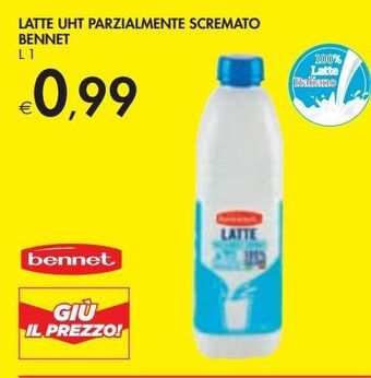 Bennet Latte uht parzialmente scremato bennet offerta