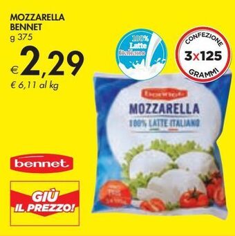 Bennet Mozzarella bennet offerta