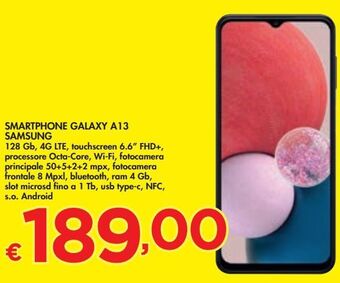 Bennet Smartphone galaxy a13 samsung offerta