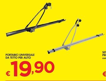 Portabici universale da tetto per auto