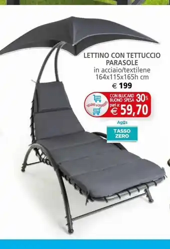 Lettino con tettuccio parasole