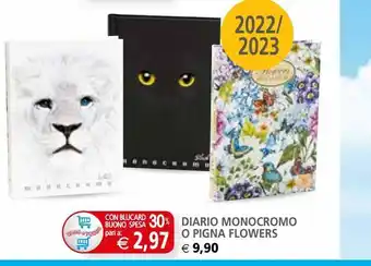 Il Gigante Diario monocromo o pigna flowers offerta