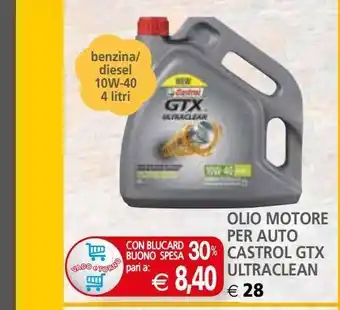 Olio motore per auto castrol gtx ultraclean