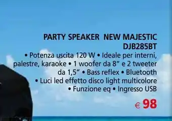 Il Gigante Party speaker new majestic djb285bt offerta