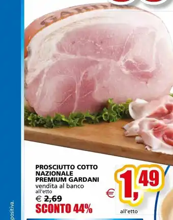 Prosciutto cotto nazionale premium gardani l'etto