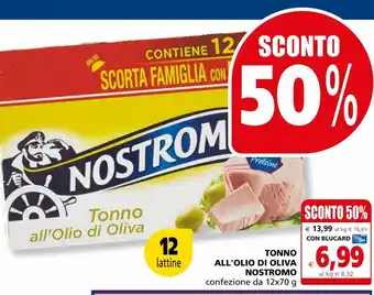 Il Gigante Tonno in olio d'oliva nostromo 12x70g offerta