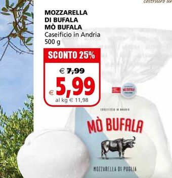 Mozzarella di bufala mò bufala caseificio in andria 500g