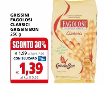 Il Gigante Grissini fagolosi classici grissin bon 250g offerta