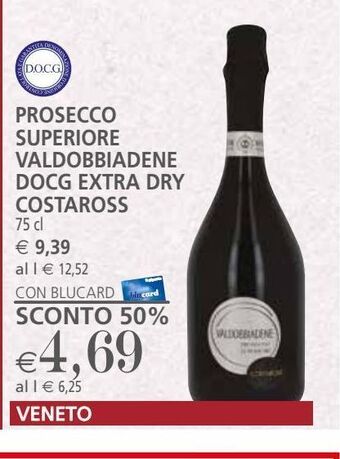 Il Gigante Prosecco superiore valdobbiadene docg extra dry costaross 75 cl offerta