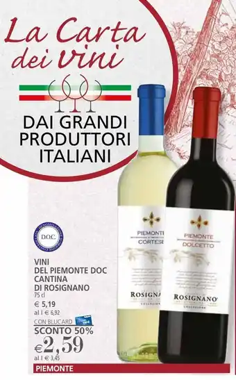 Il Gigante Vini del piemonte doc cantina di rosignano 75 cl offerta