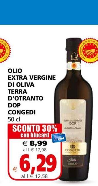 Il Gigante Olio extra vergine di oliva terra d'otranto dop congedi 50 cl offerta