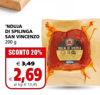 Il Gigante 'nduja di spilinga san vincenzo 200g offerta