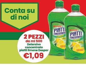 Despar Detersivo concentrato piatti limone despar offerta