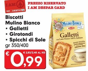 Despar Biscotti mulino bianco offerta