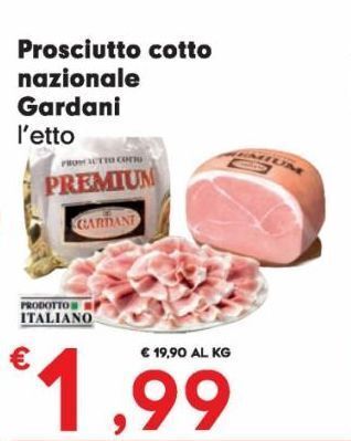 Despar Prosciutto cotto nazionale gardani offerta