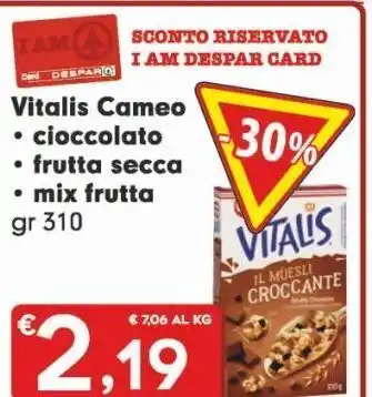 Despar Vitalis cameo offerta