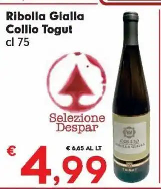 Despar Ribolla gialla collio togut offerta