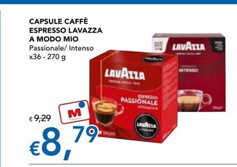 Capsule caffè espresso lavazza a modo mio