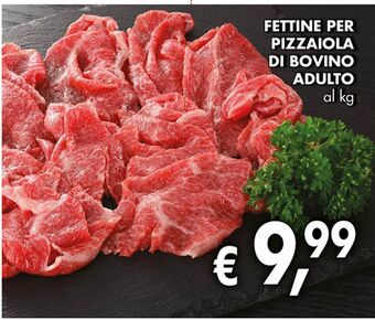 Fettine per pizzaiola di bovino adulto