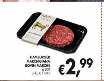 Supermercato Coal Hamburger marchigiana bovin marche offerta