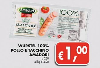 Supermercato Coal Wurstel 100% pollo e tacchino amadori offerta