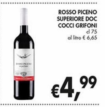 Rosso piceno superiore doc cocci grifoni