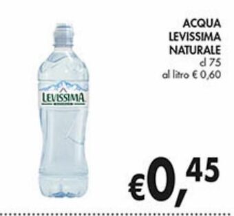 Acqua levissima naturale