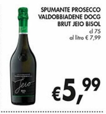 Supermercato Coal Spumante prosecco valdobbiadene docg brut jeio bisol offerta