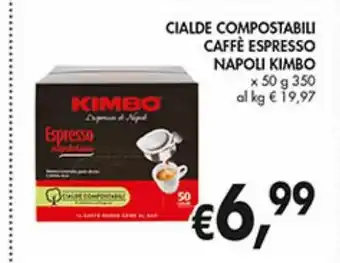 Cialde compostabili caffè espresso napoli kimbo