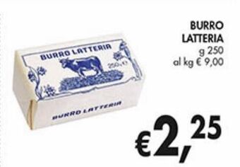 Supermercato Coal Burro latteria offerta