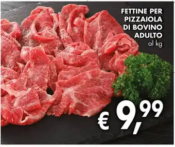 Fettine per pizzaiola di bovino bovino