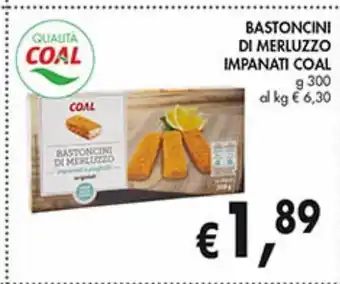 Bastoncini di merluzzo impanati coal