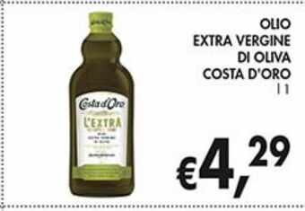 Olio extra vergine di oliva costa d'oro