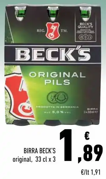 Conad Birra beck's original offerta