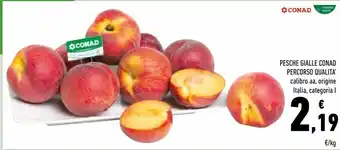 Conad Pesche gialle conad percorso qualita calibro aa, origine italia, categoria i offerta
