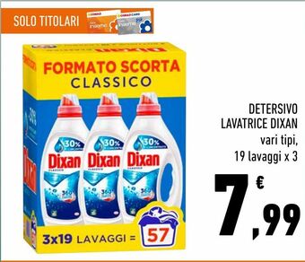 Conad Detersivo lavatrice dixan vari tipi offerta